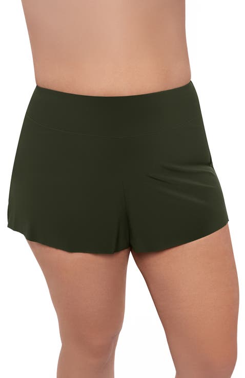 Plus Size High Waist Beach Short Swimsuit Bottom