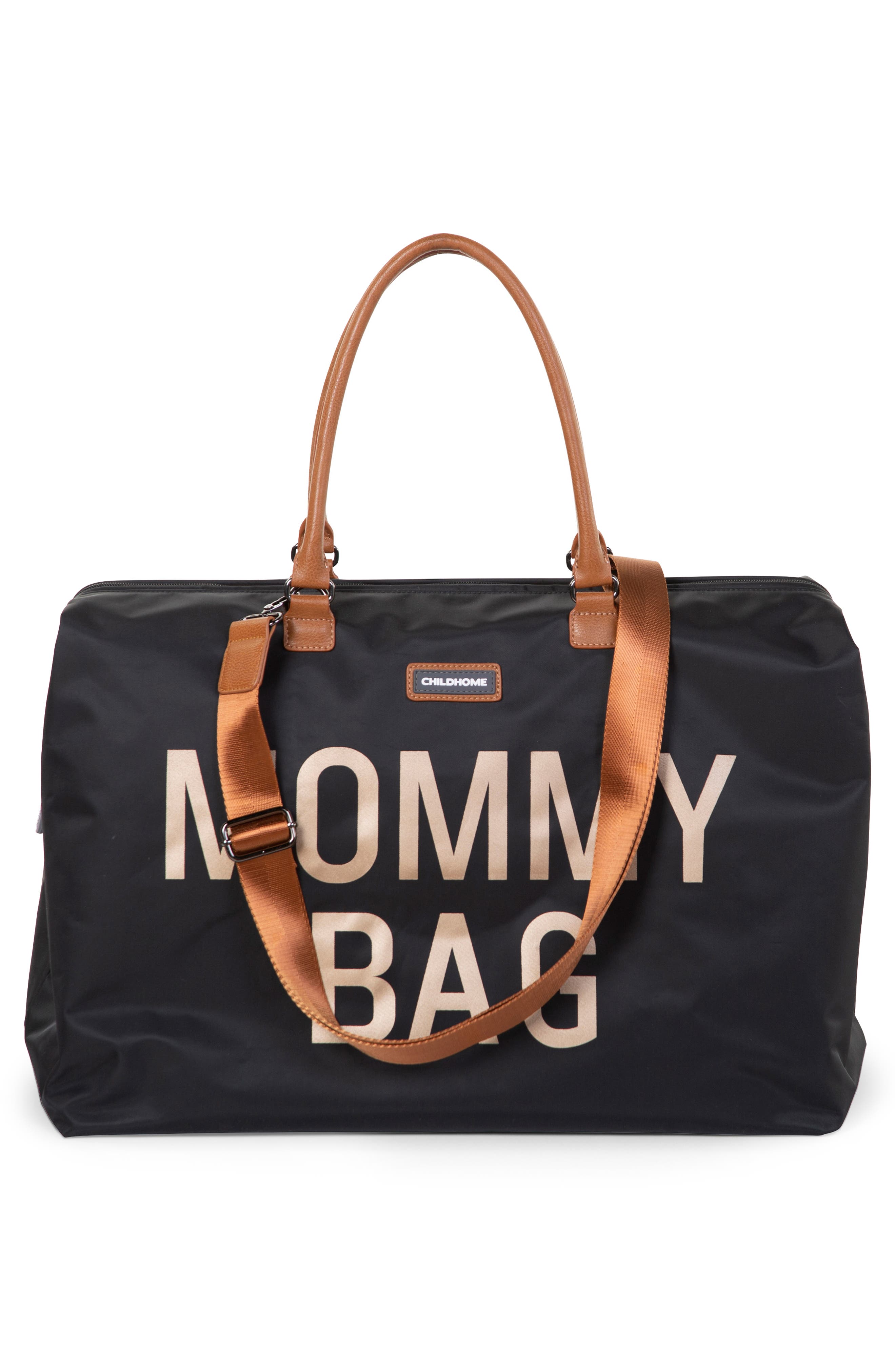 CHILDHOME XL Travel Diaper Bag, Alternate, color, Black/Gold