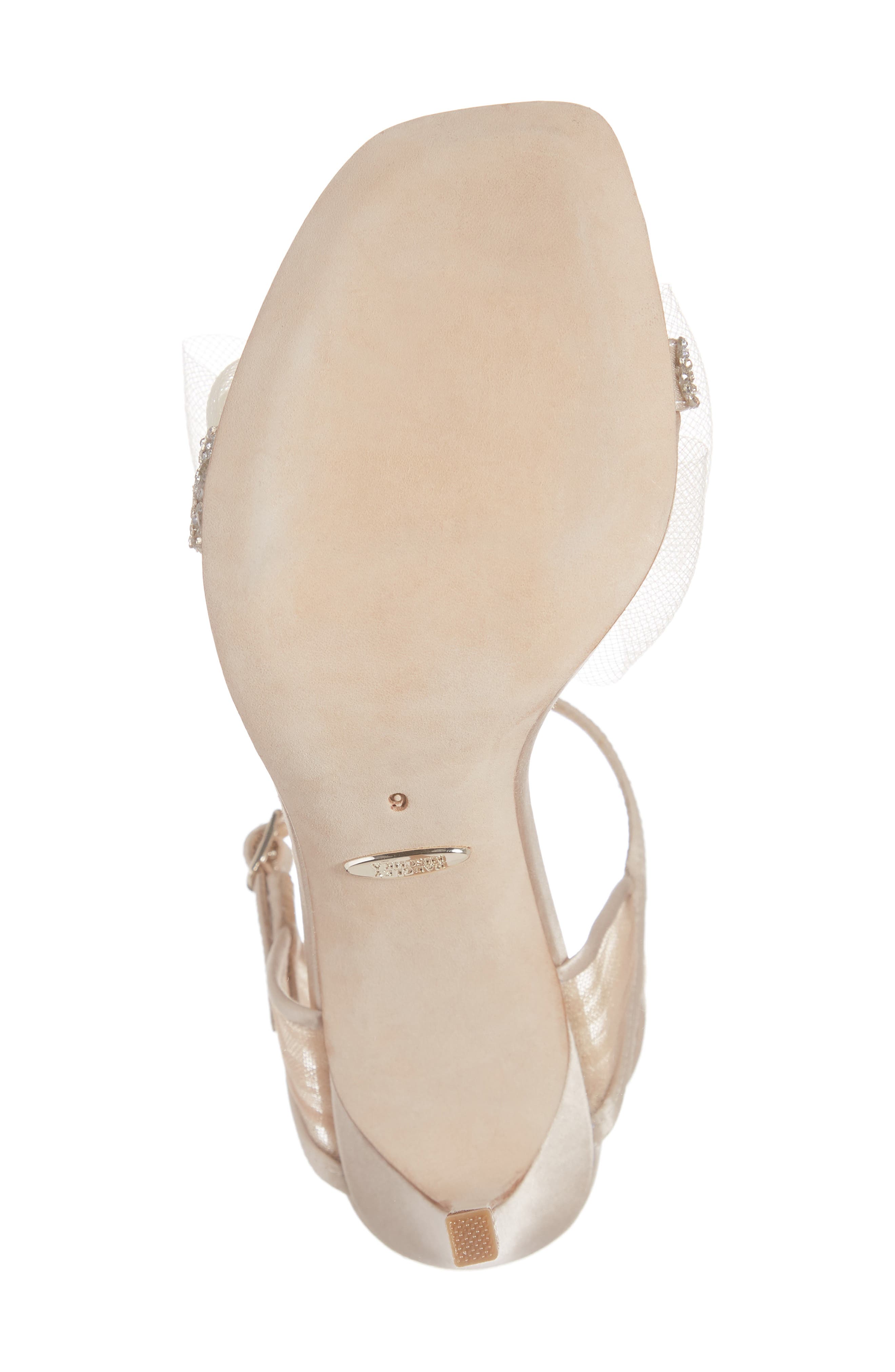 Badgley Mischka Jessica Sandal, Alternate, color, NUDE SATIN