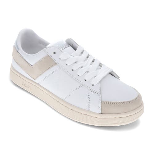 Pony Mens M-pro Low Lux Genuine Leather And Suede Premium Lace Up Athletic Sneaker Shoe In White