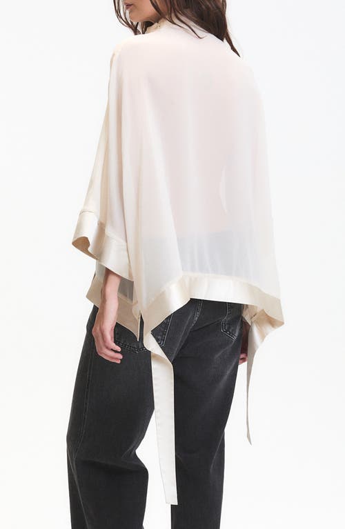 Deluc Carter Sheer Mock Neck Top In Neutral