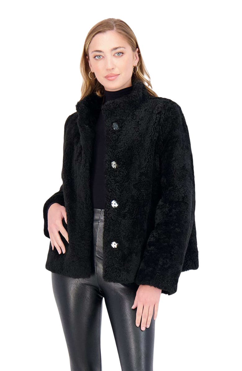 GORSKI Sheared Genuine Shearling Jacket, Alternate, color, Black