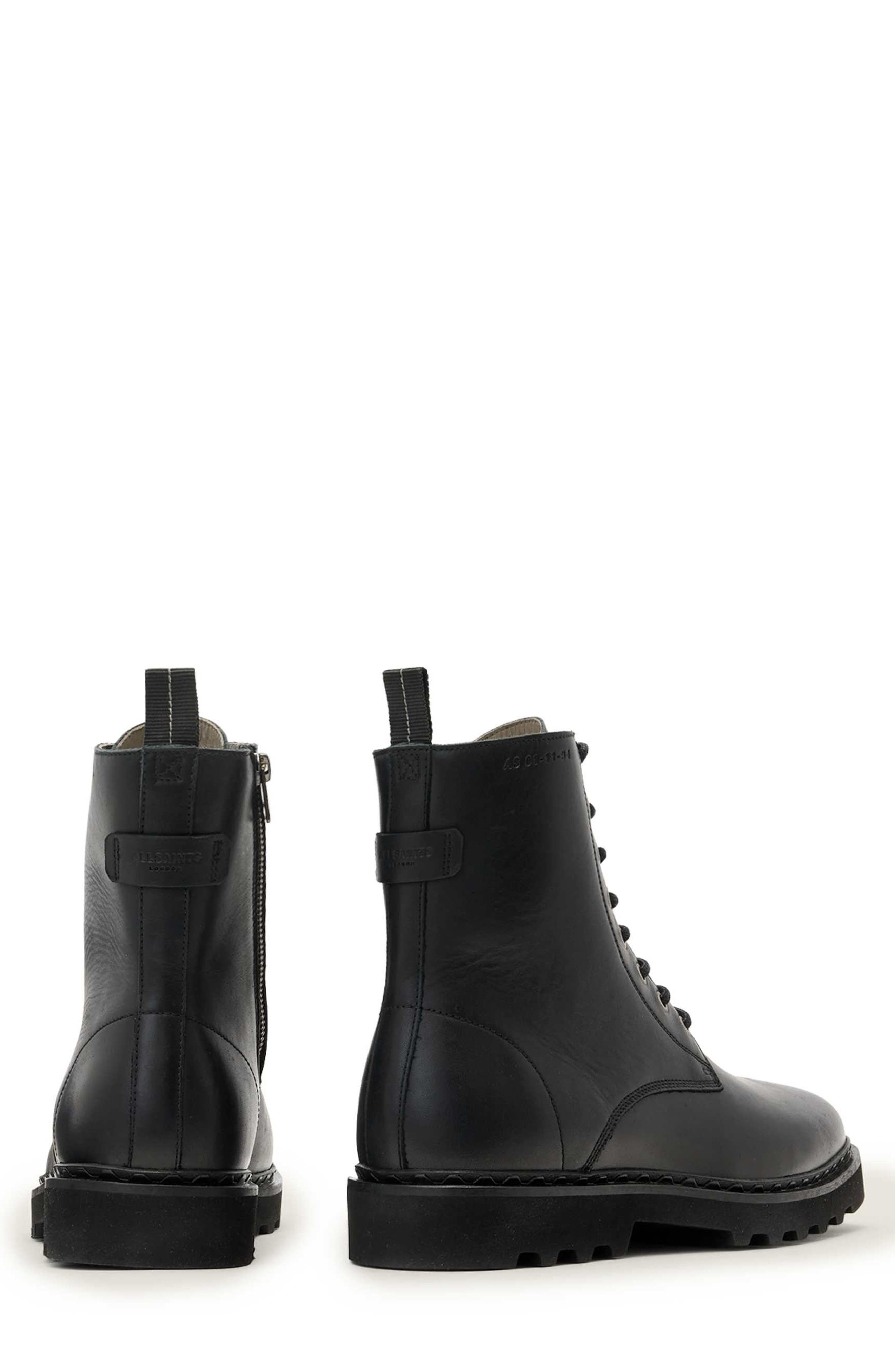 AllSaints Skiff Combat Boot, Alternate, color, Black