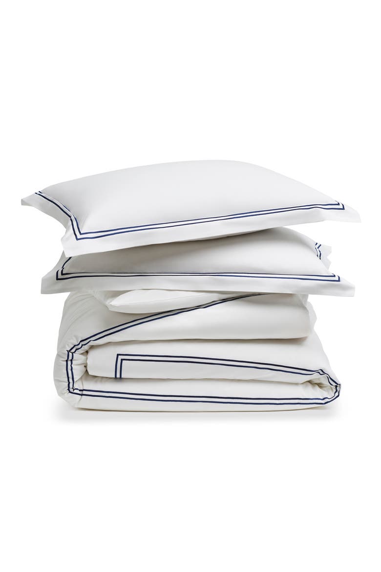 Signature Collection Duvet Cover & Shams Set, Main, color, WHITE