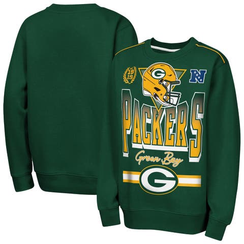 Youth Outerstuff Green Green Bay Packers Run & Gun Fleece Sweatshirt