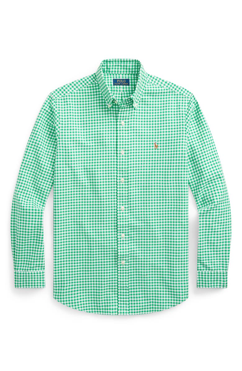 Polo Ralph Lauren Gingham Oxford Cotton Button-Down Shirt, Alternate, color,