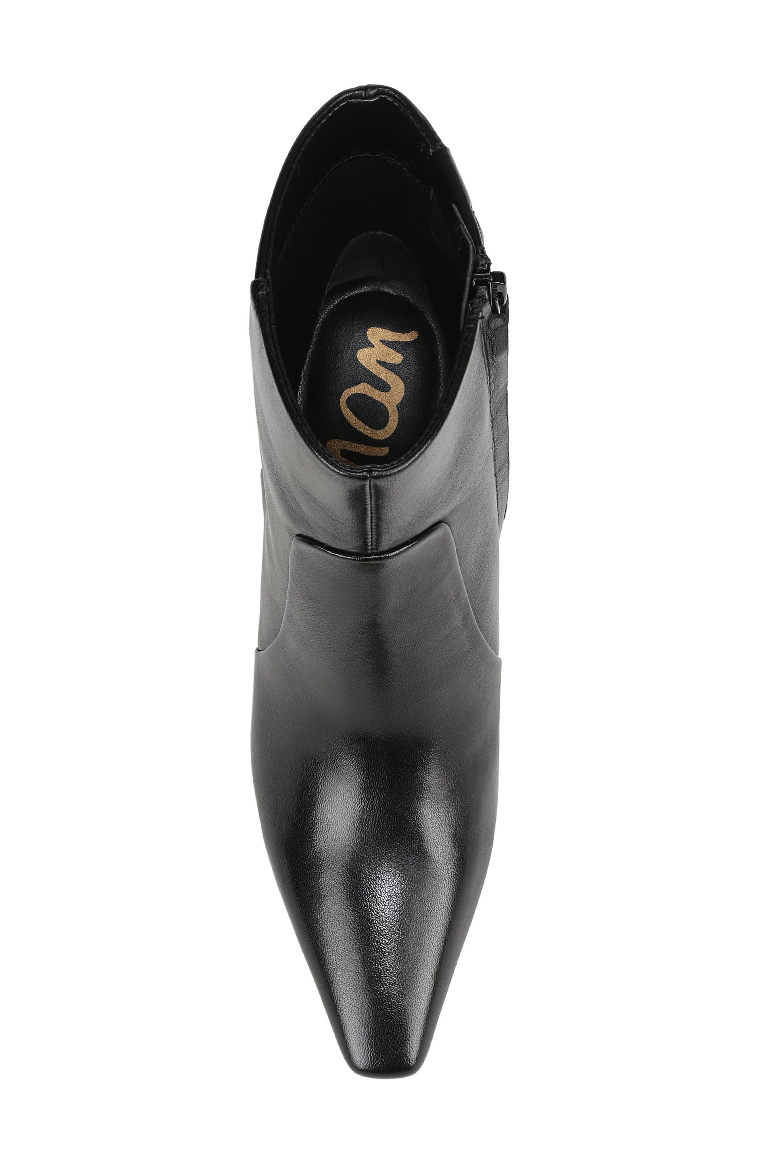 Scottie Block Heel Bootie, Alternate, color, BLACK LEATHER