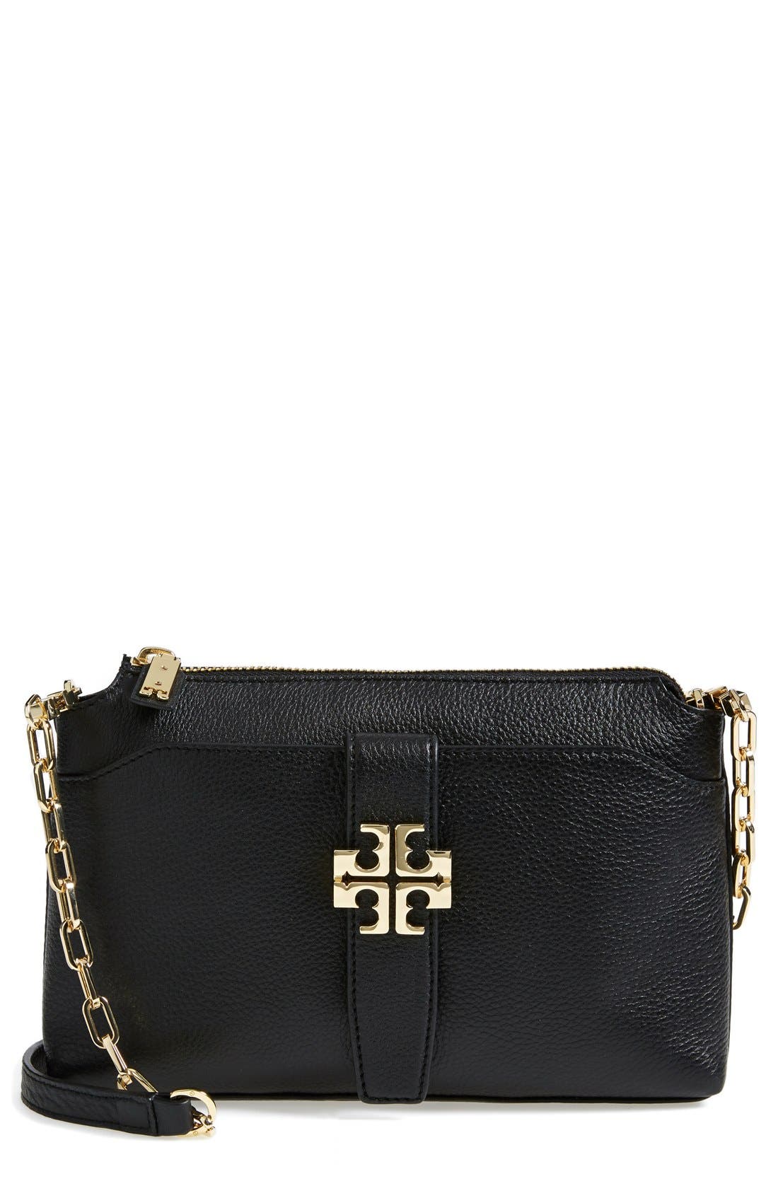 Tory Burch 'Plaque' Crossbody Bag, Main, color, 