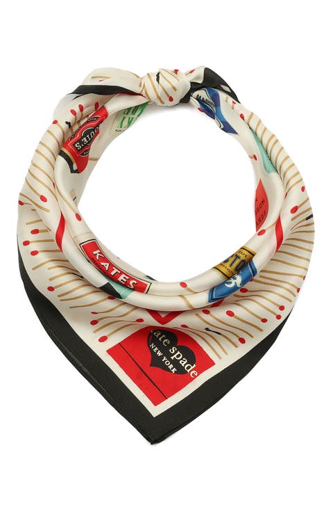 matchbook toss silk bandana scarf
