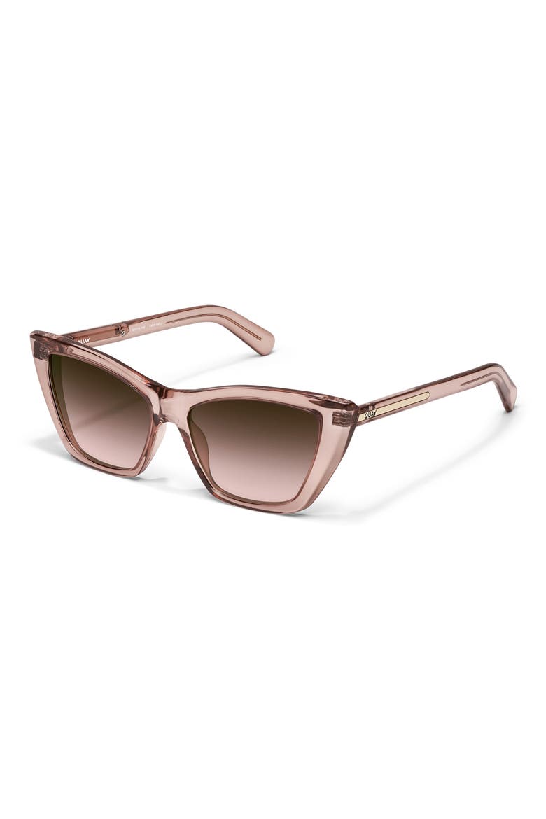 Set in Stone 55mm Cat Eye Sunglasses, Alternate, color, DOE/ BROWN ROSE