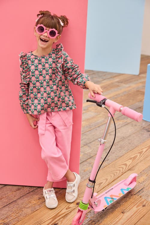 Bisby Kids' Wide Leg Claiborne Pant In Pink