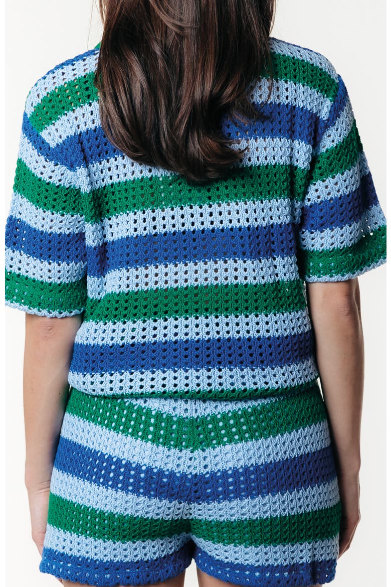 Hope Crochet Stripe Top SS, Alternate, color, Multicolor
