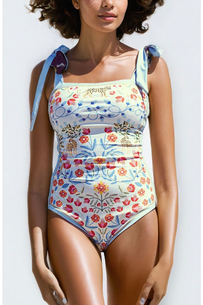 Night Imagination Reversible One Piece Swimsuit, Alternate, color, Black