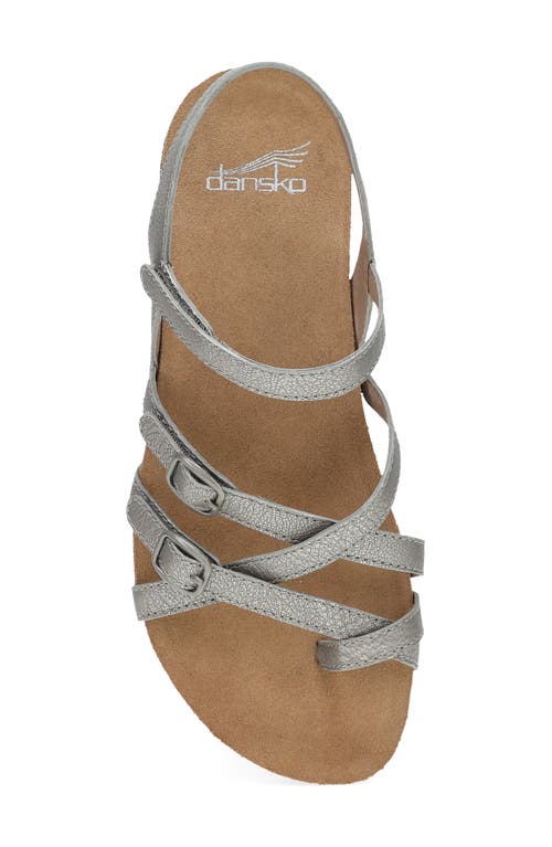 Dansko Roslyn Sandal In Antique Silver Metallic
