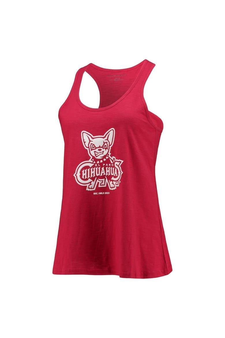 Women's Red El Paso Chihuahuas Charm Scoop Neck Racerback Tank Top, Alternate, color, Red