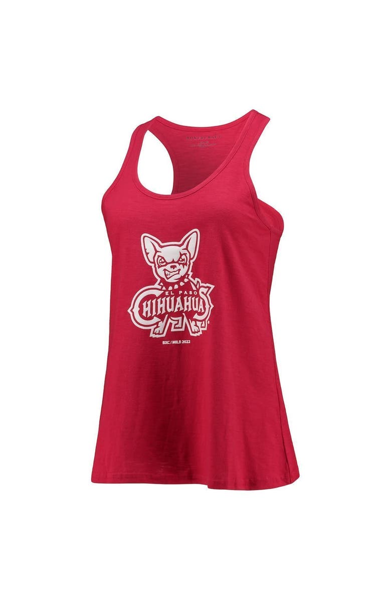 BOXERCRAFT Women's Red El Paso Chihuahuas Charm Scoop Neck Racerback Tank Top, Alternate, color,