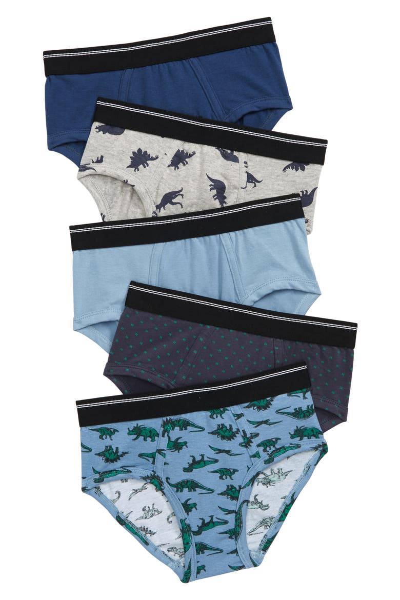 Kids' Assorted 5-Pack Briefs, Main, color, SKETCH DINO PACK