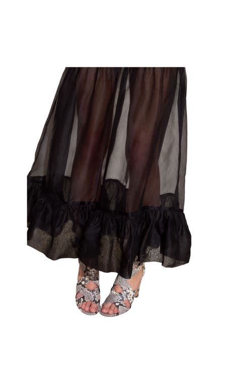 Cynthia Rowley Serafina Silk Skirt In Black