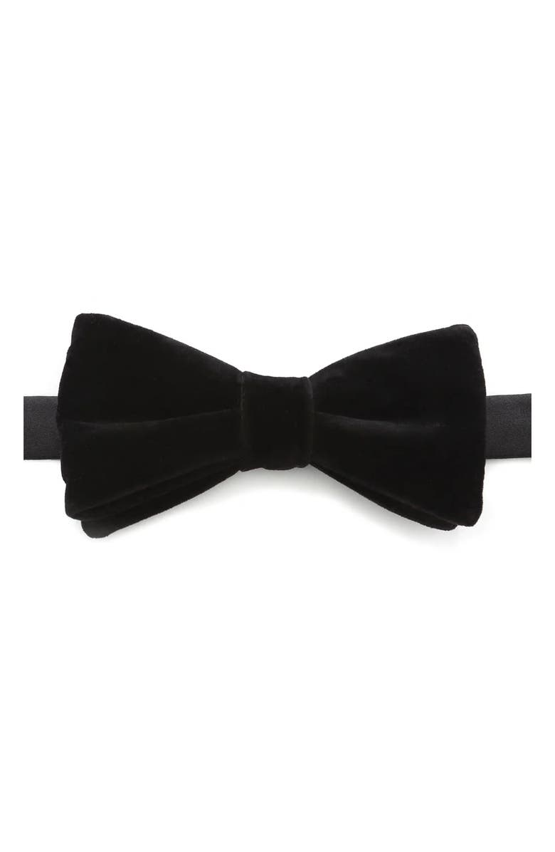 Cufflinks, Inc. Vincent De Paul Black Velvet Bow Tie, Main, color, 