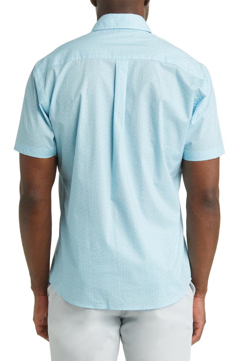 Peter Millar Summer Slice Print Stretch Cotton Short Sleeve Button-Up Shirt, Alternate, color,
