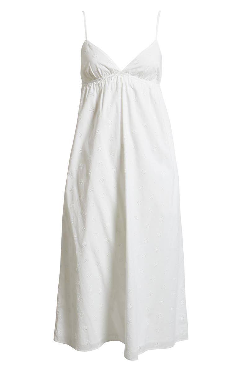 Open Edit Cotton Eyelet Midi Dress, Alternate, color, White