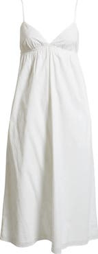 Open Edit Cotton Eyelet Midi Dress