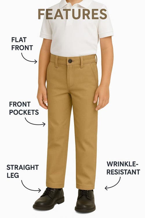 Benben Kids Back To School Khaki Chinos Slight Stretch In Brown