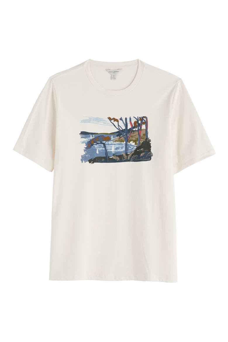 Midwatch Organic Cotton Graphic T-Shirt, Main, color, THROUGH THE TREES CHALK
