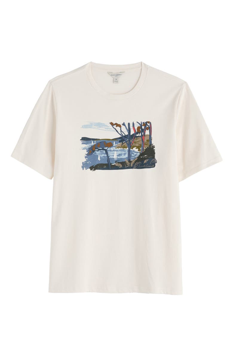Seasalt Cornwall Midwatch Organic Cotton Graphic T-Shirt, Main, color, Through The Trees Chalk