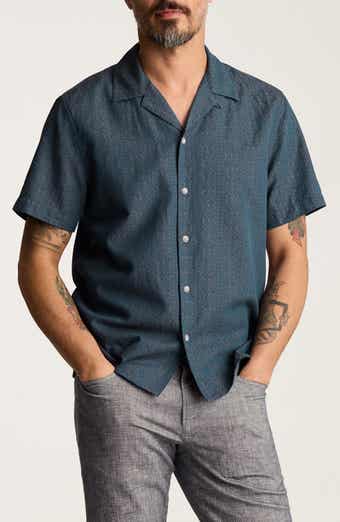 Bonobos Resort Riveria Jacquard Stripe Cotton & Linen Camp Shirt