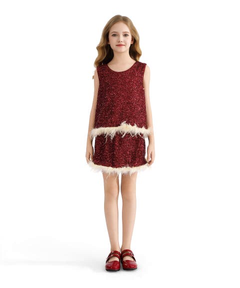 Sequin Feather-Trim Set (Toddler, Little Kid & Big Kid)