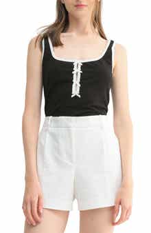 Lush Bow Contrast Keyhole Tank
