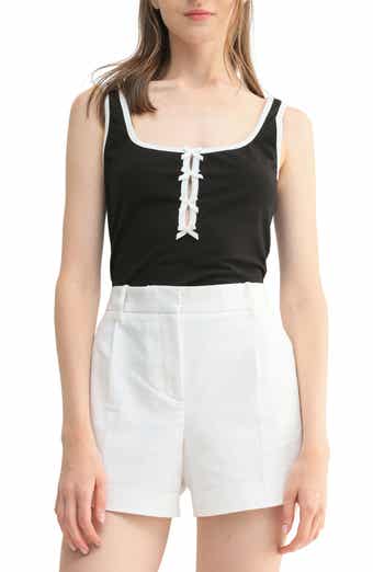 Lush Bow Contrast Keyhole Tank
