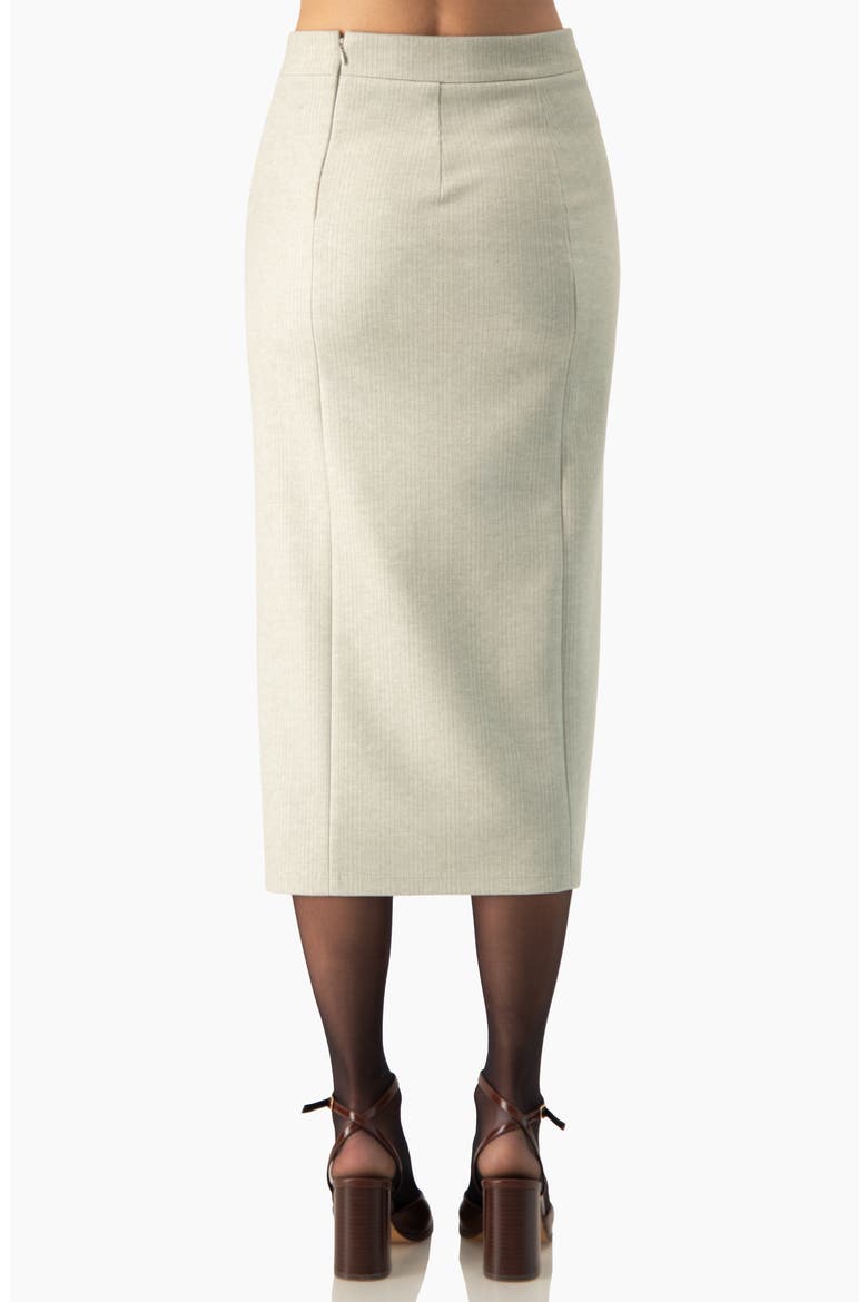 Pencil Midi Skirt With Front Slit, Alternate, color, Sand