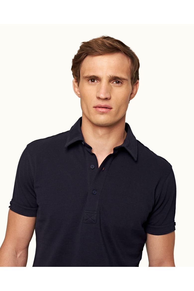 Sebastian Pique Tailored Fit Pique Polo Shirt, Alternate, color, Navy