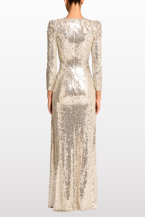 Jenny Packham Dulcet Sequin-embellished Dress In Pink
