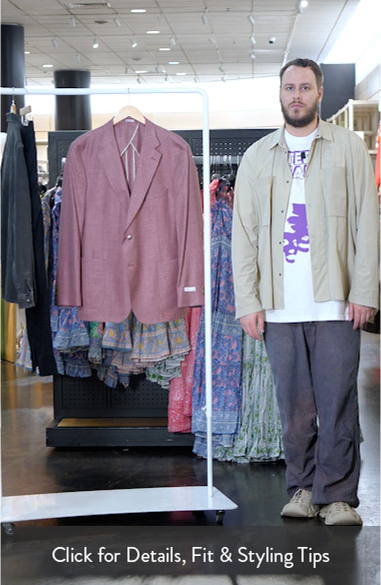 Hyperlight Soft Pink Mélange Wool & Silk Blend Sport Coat, sales video thumbnail