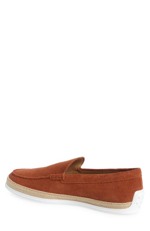 Tod's Espadrille Loafer In Terracotta