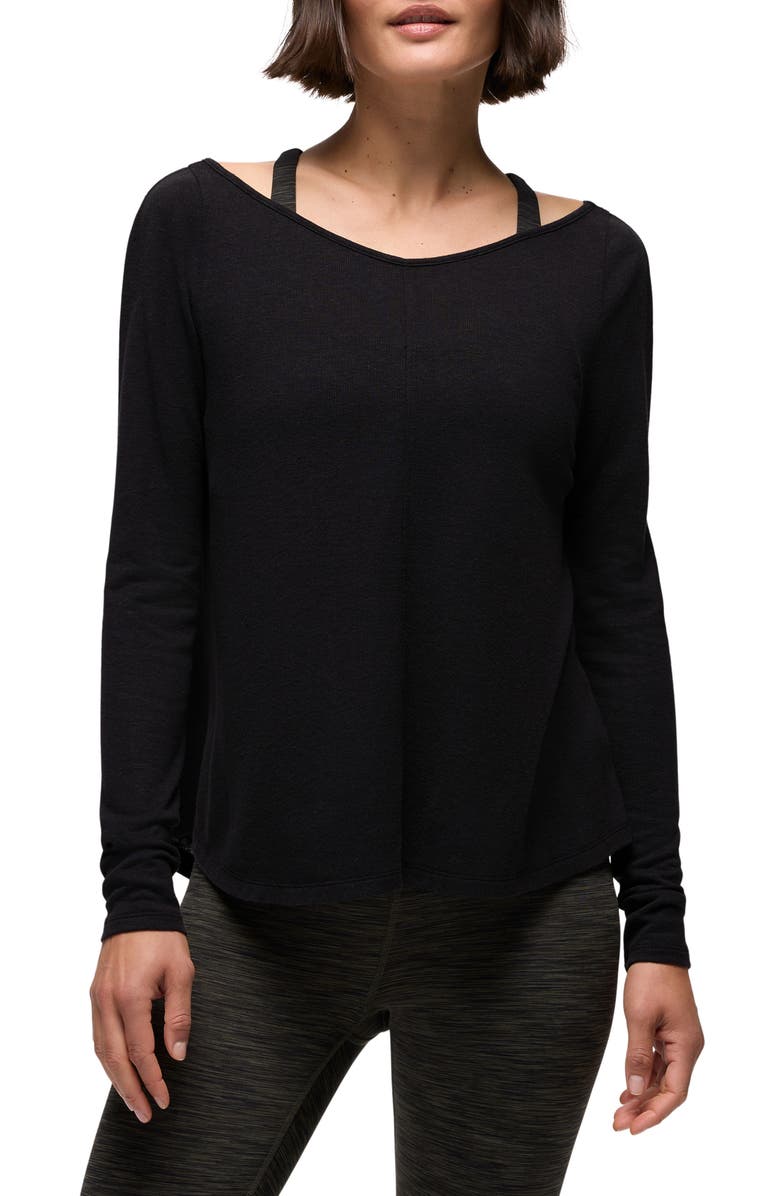 prAna New Moon Long Sleeve T-Shirt, Main, color, Black