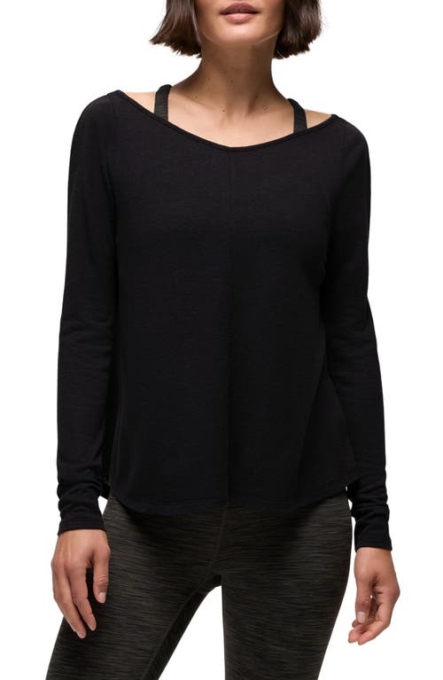 Prana New Moon Long Sleeve T-shirt In Black