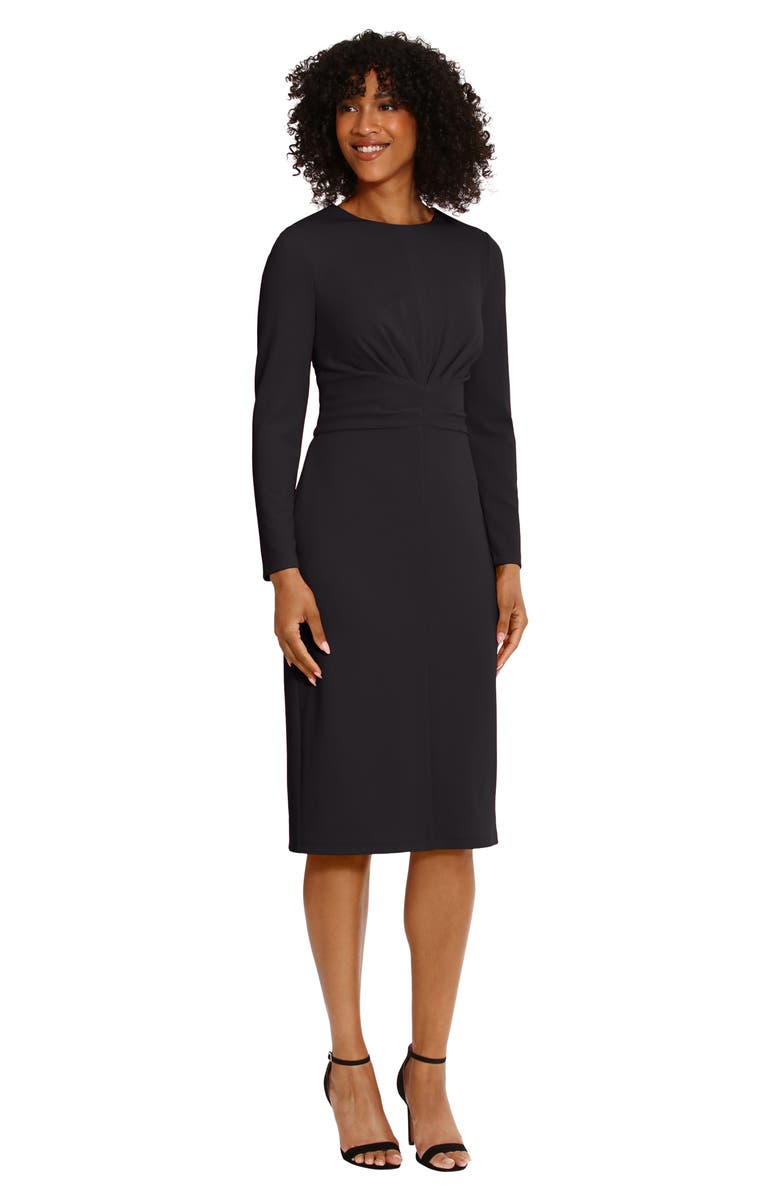 Maggy London Gathered Empire Waist Long Sleeve Dress, Alternate, color,