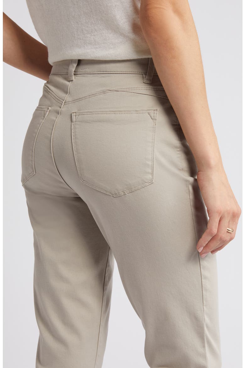 Logan 'Ab'Solution High Waist Ankle Slim Straight Leg Pants, Alternate, color, FLAX