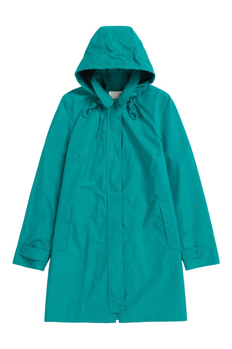 Cloudburst Waterproof Organic Cotton Coat, Alternate, color, DEEP DIVE