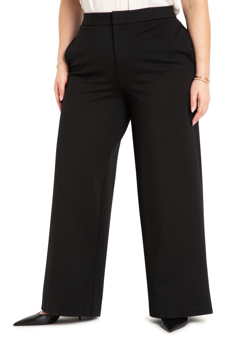The Ultimate Stretch Wide Leg Work Pant, Main, color, TOTALLY BLACK