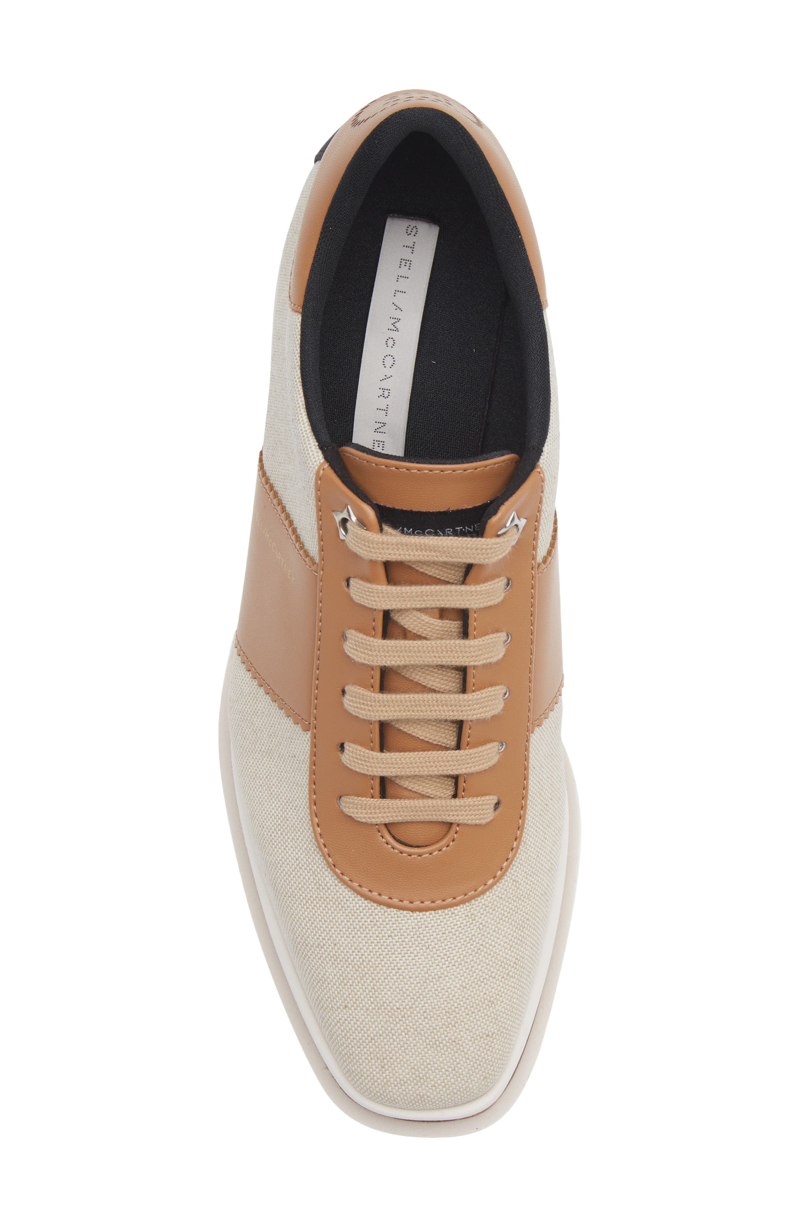 Stella McCartney Sneakelyse Platform Canvas Sneaker, Alternate, color, Ecru