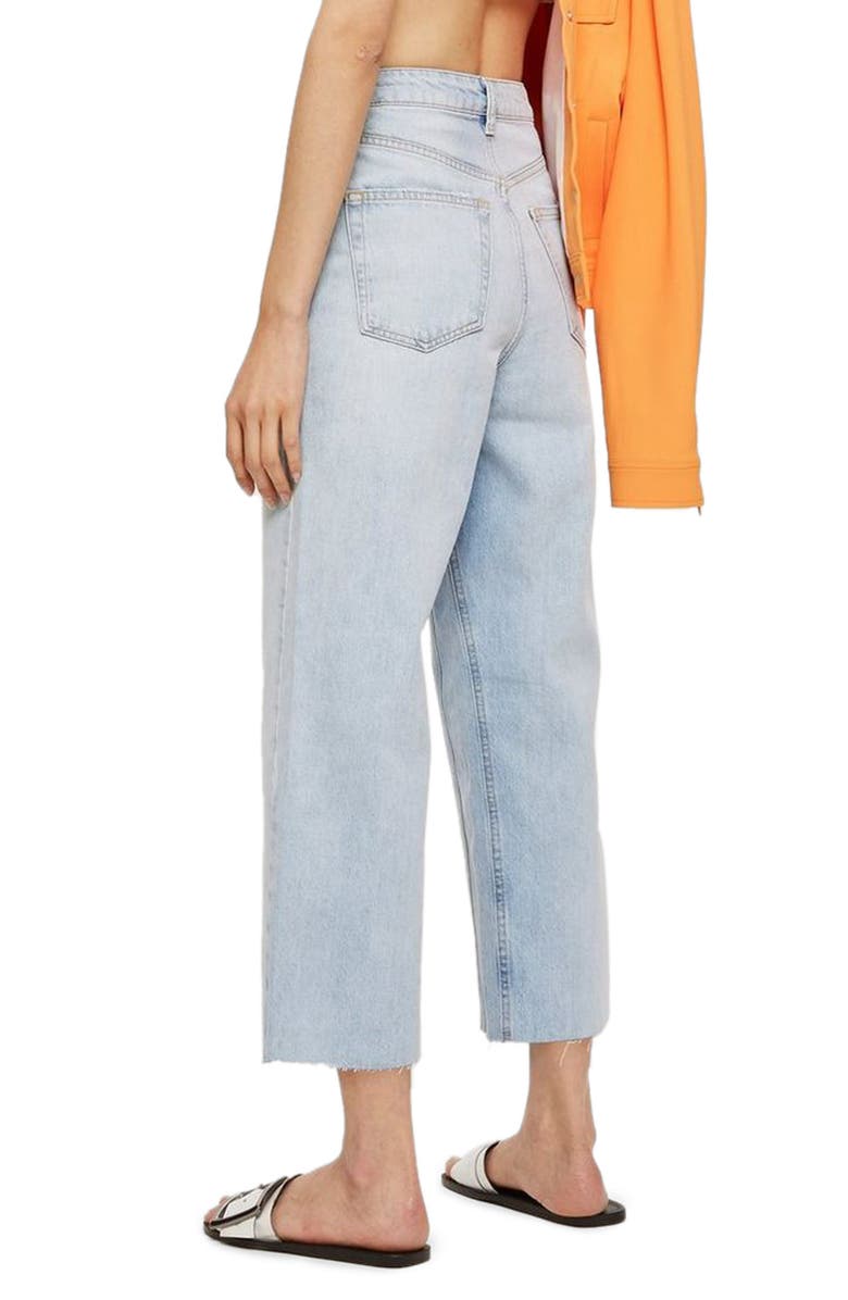 Topshop MOTO Wide Leg Crop Non-Stretch Jeans, Alternate, color,