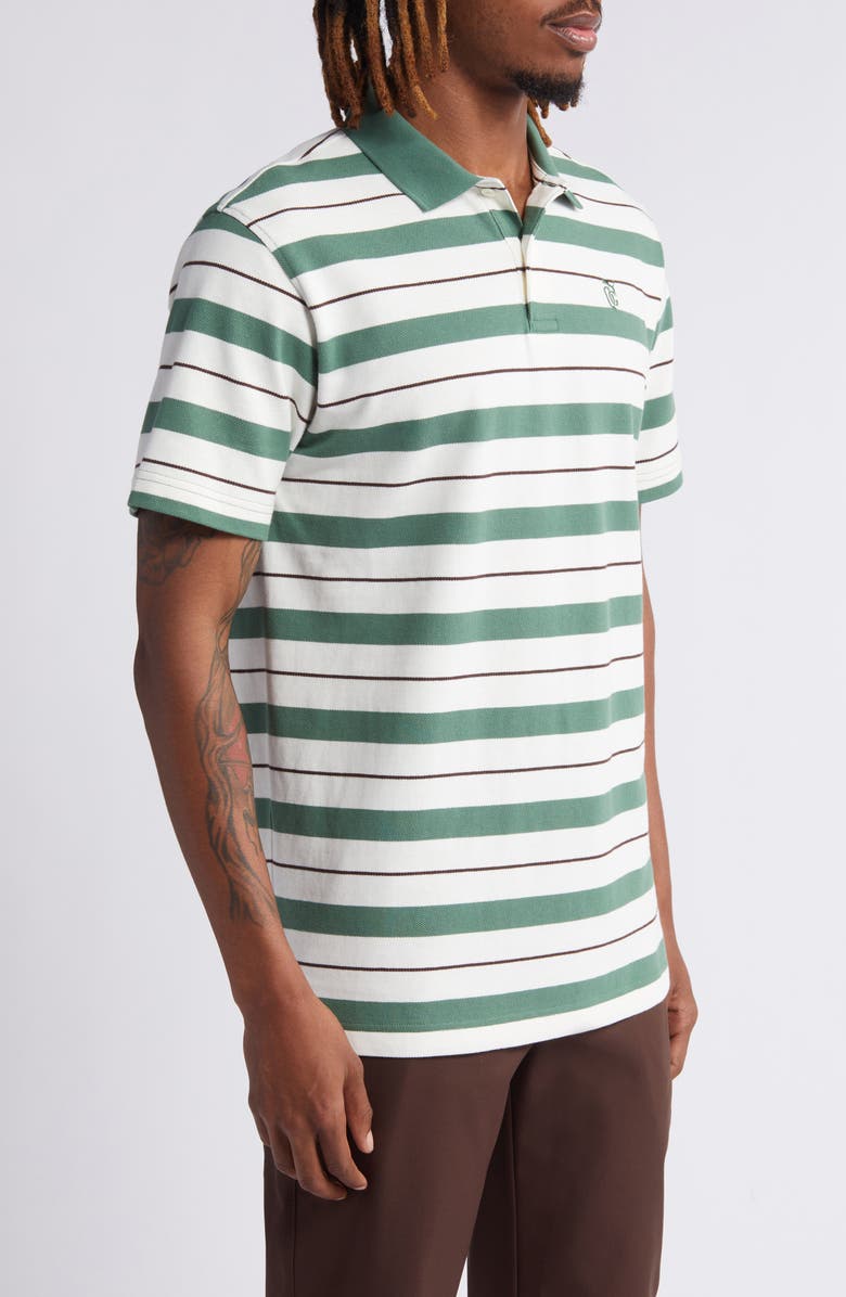 Quiet Golf x PUMA Sunday Stripe Cotton Golf Polo, Alternate, color,