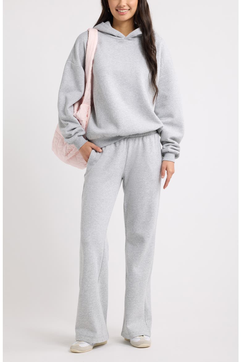 Relaxed Fleece Hoodie, Alternate, color, GREY SOFT HEATHER