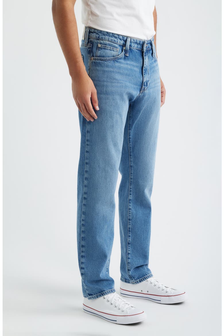 Zach Straight Leg Cotton & Linen Jeans, Alternate, color, MID LINEN DENIM