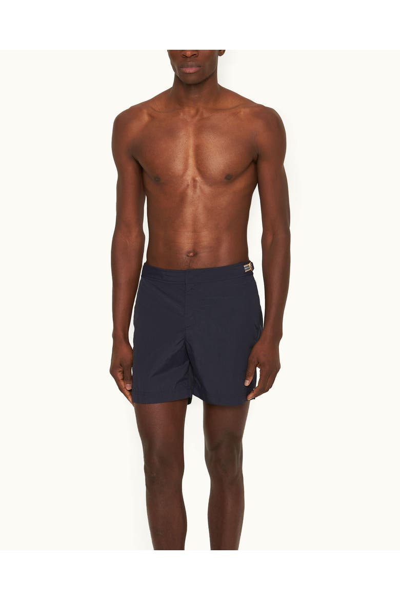 Bulldog Tailored-Fit Swim Shorts, Alternate, color, NIGHT IRIS